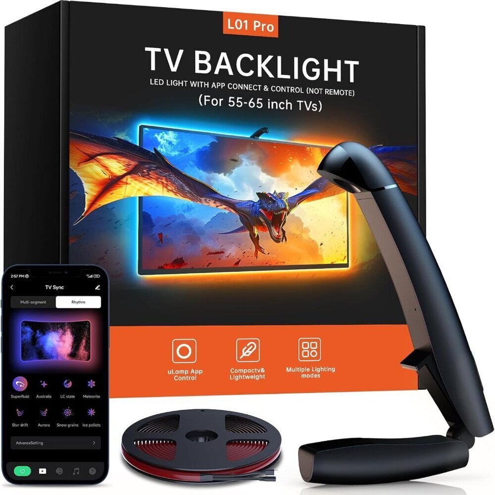 TV LED Backlight, 14.7ft Cuttable TV Lights That Change with TV for 55-65 Inch S